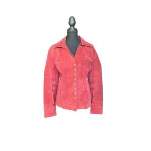 ❤️ Vintage Red Suede Jacket – Cozy Free People Vibe – Plus Size 1X
